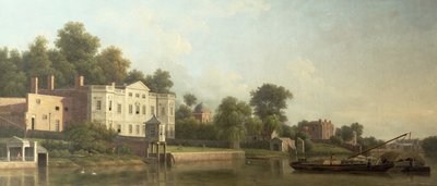 A View of Popes Villa on the River Thames at Twickenham by Samuel Scott